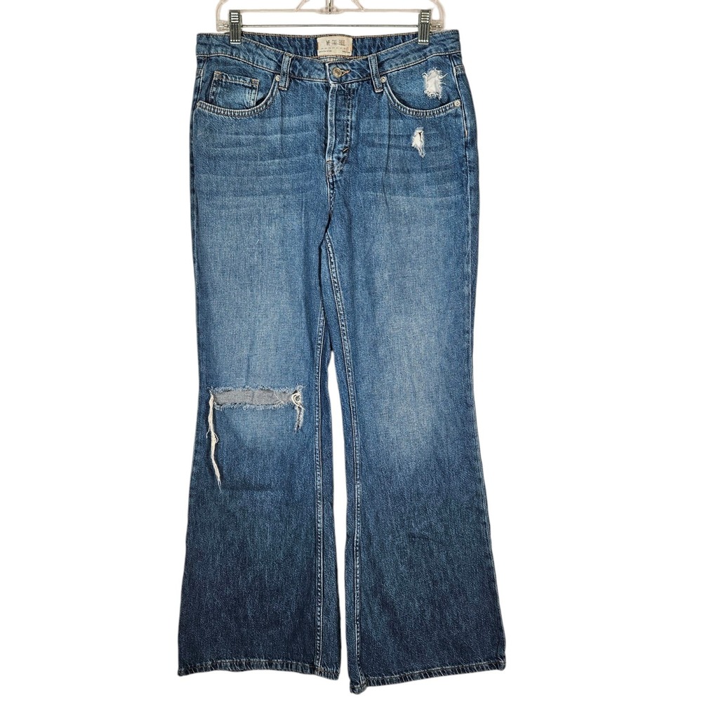 We The Free Jeans Women's sz 32x30 Distressed Heritage Relaxed Flare Boho Hippie